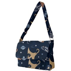 Space Theme Art Pattern Design Wallpaper Full Print Messenger Bag (s) by Ravend