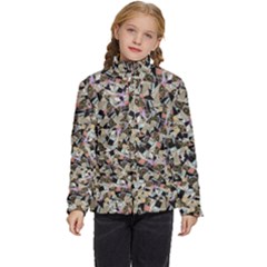 Mystic Geometry Abstract Print Kids  Puffer Bubble Jacket Coat by dflcprintsclothing