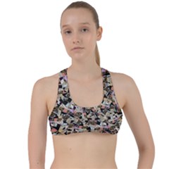 Mystic Geometry Abstract Print Criss Cross Racerback Sports Bra by dflcprintsclothing