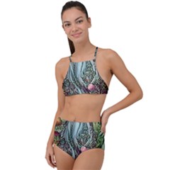 Craft Mushroom High Waist Tankini Set by GardenOfOphir