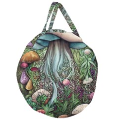 Craft Mushroom Giant Round Zipper Tote by GardenOfOphir