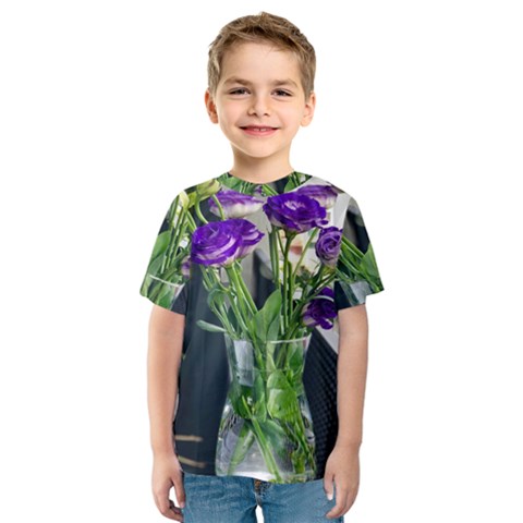 Cute Flower Wallpaper Kids  Sport Mesh Tee by artworkshop