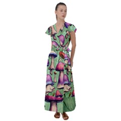 Fairycore Flutter Sleeve Maxi Dress by GardenOfOphir