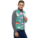 Goblin Mushroom Forest Boho Witchy Men s Short Button Up Puffer Vest	 View2