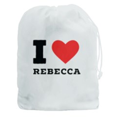 I Love Rebecca Drawstring Pouch (3xl) by ilovewhateva