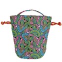 Background Texture Paisley Pattern Drawstring Bucket Bag View1