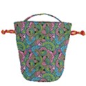 Background Texture Paisley Pattern Drawstring Bucket Bag View2