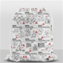 White Printer Paper With Text Overlay Humor Dark Humor Infographics Drawstring Bag (Small) View1