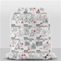 White Printer Paper With Text Overlay Humor Dark Humor Infographics Drawstring Bag (Small) View2