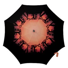 Baobabs Trees Silhouette Landscape Sunset Dusk Hook Handle Umbrellas (large) by Jancukart