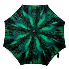 Aurora Northern Lights Celestial Magical Astronomy Hook Handle Umbrellas (large) by Jancukart