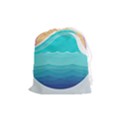 Tsunami Tidal Wave Wave Minimalist Ocean Sea Drawstring Pouch (Medium) View1