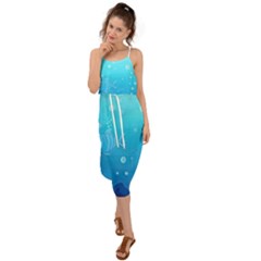 Ai Generated Ocean Sea Fish Aquatic Water Nature Waist Tie Cover Up Chiffon Dress by Pakemis