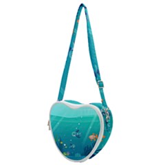 Ai Generated Ocean Sea Fish Aquatic Water Nature 2 Heart Shoulder Bag by Pakemis
