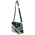 Lighthouse Abstract Ocean Sea Waves Water Blue Shoulder Bag with Back Zipper View2