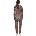 Rustic Charm Abstract Print Cropped Zip Up Lounge Set View2