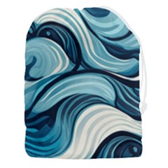 Pattern Ocean Waves Arctic Ocean Blue Nature Sea Drawstring Pouch (3xl) by Pakemis