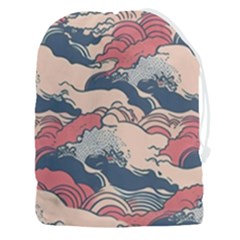 Waves Ocean Sea Water Pattern Rough Seas Drawstring Pouch (3xl) by Pakemis