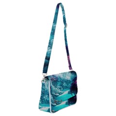 Landscape Nature Digital Art Palm Trees Paradise Shoulder Bag With Back Zipper by Pakemis