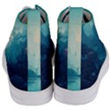 Ai Generated River Forest Woods Outdoors Women s Mid-Top Canvas Sneakers View4