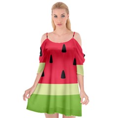 Watermelon Fruit Food Healthy Vitamins Nutrition Cutout Spaghetti Strap Chiffon Dress by Wegoenart