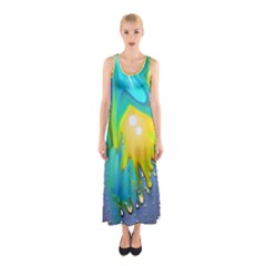 Liquid Background Sleeveless Maxi Dress by GardenOfOphir