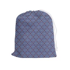 Blue Diamonds Drawstring Pouch (xl) by Sparkle