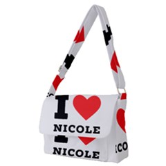 I Love Nicole Full Print Messenger Bag (m) by ilovewhateva