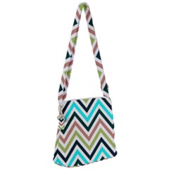 Cevron I Zipper Messenger Bag by GardenOfOphir