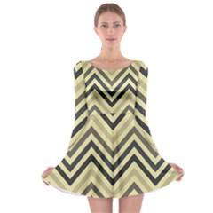 Mute Chevron Long Sleeve Skater Dress by GardenOfOphir