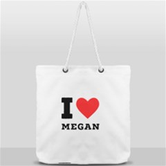I Love Megan Full Print Rope Handle Tote (large) by ilovewhateva