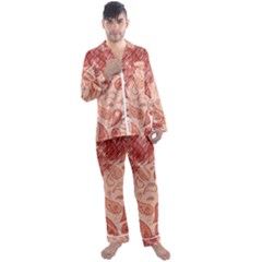 Tribal Background Pattern Texture Design Men s Long Sleeve Satin Pajamas Set by Semog4