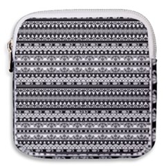 Tribal Zentangle Line Pattern Mini Square Pouch by Semog4