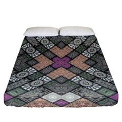 Mandala Decoration Floral Flower Fitted Sheet (california King Size) by Semog4