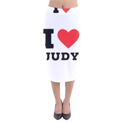 I Love Judy Velvet Midi Pencil Skirt by ilovewhateva