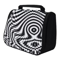 Monochrome Symmetry Abstract Full Print Travel Pouch (small) by Jancukart