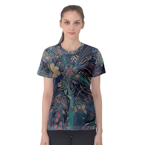 Ai Generated Flower Trees Forest Mystical Forest Women s Sport Mesh Tee by Ravend