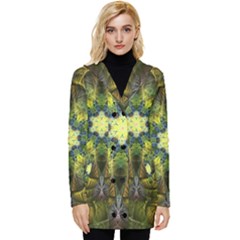 Fractal-fantasy-design-background- Button Up Hooded Coat  by Vaneshart