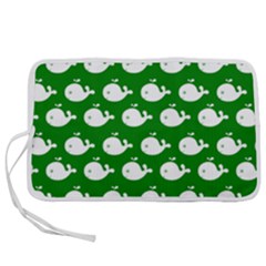 Cute Whale Illustration Pattern Pen Storage Case (l) by GardenOfOphir
