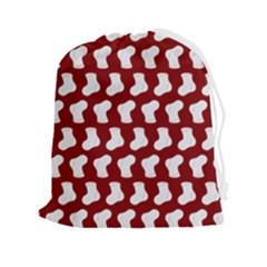 Cute Baby Socks Illustration Pattern Drawstring Pouch (2xl) by GardenOfOphir