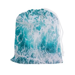 Tropical Blue Ocean Wave Drawstring Pouch (2xl) by Jack14