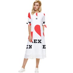 I Love Alexis Bow Sleeve Chiffon Midi Dress by ilovewhateva