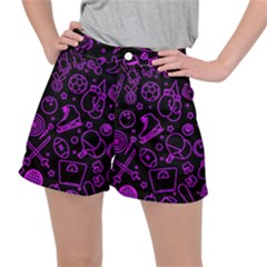 Telegram Pattern Art Patterns Women s Ripstop Shorts by Jancukart