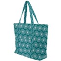 Gerbera Daisy Vector Tile Pattern Zip Up Canvas Bag View1