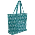 Gerbera Daisy Vector Tile Pattern Zip Up Canvas Bag View2