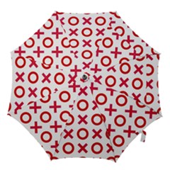 Pattern Xoxo Red White Love Hook Handle Umbrellas (large) by Jancukart