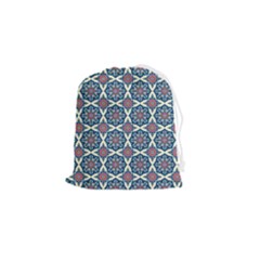 Mandala Seamless Background Texture Drawstring Pouch (small) by Jancukart