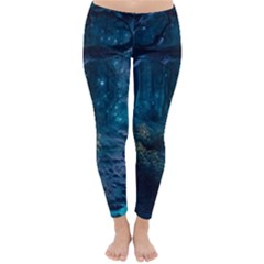 Path Forest Wood Light Night Classic Winter Leggings by Jancukart