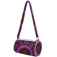 Rosette Mosaic Kaleidoscope Abstract Background Mini Cylinder Bag by Jancukart