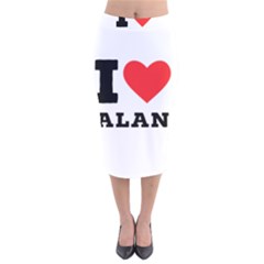I Love Alan Velvet Midi Pencil Skirt by ilovewhateva